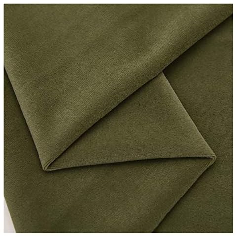 NAKAN Green Velvet Fabric Matte Upholstery Velvet Drapery Fabric by The Meter 150cm 59'' Wide For Furnitrue Upholstery, Chair Seat Cover, Crafts, Home Decor(Color:olive green54) Cover