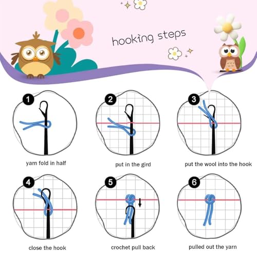 Image of Latch Hook Pillows Kits Siamese Cat Cushion Pillow Cover with Pattern Printed Canvas Sofa Throw Pillow Hooking Pillowcase Crafts Embroidery Latch Hooking Crochet Kits Set 17x17 inch(74)