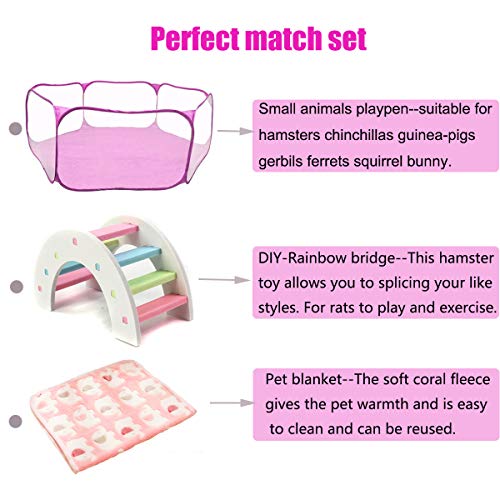 Tapete de brinquedo de hamster da Tfwadx, grande – caneta de exercício dobrável, respirável e transp