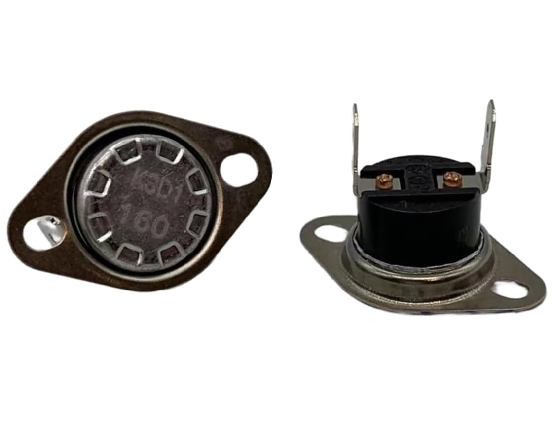 2 Pcs 160 ksd1 Thermal Switch 160/0 Thermal Cutoff Temper-ature Control Thermostat Switch Compatible with G-E Microwave Oven Water Heater Part Replacements with Removable Ring