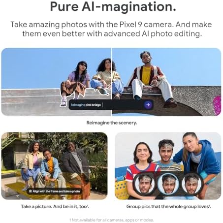 Google Pixel 9 Pro - 128 GB - 6.3-inch Display -Unlocked Android Smartphone with Advanced Pixel Camera, 24+ Hour Battery Life, Fast Wireless Charging, Dual SIM, and Powerful Security - Porcelain