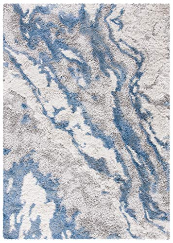 Tapete SAFAVIEH Horizon Shag 160x230 cm Gris y Azul miniatura 3