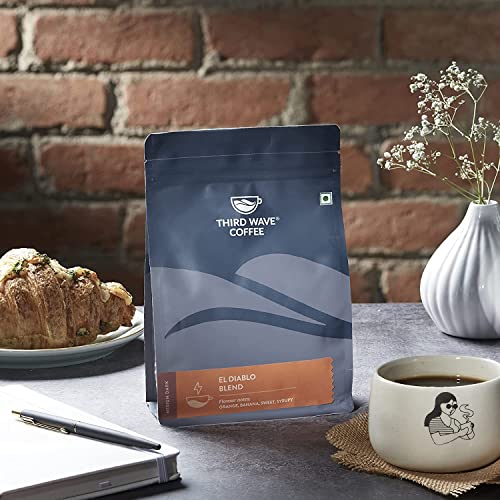 Image of Third Wave Coffee The El Diablo Blend 100% Arabica Coffee, Medium Dark Roast, 250gm (Whole Bean)