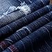 QOAAIE Men's Straight Leg Mid Waist Jeans Elastic Lightweight Trousers Fashion Slim Fit Jeans (Blue,42)