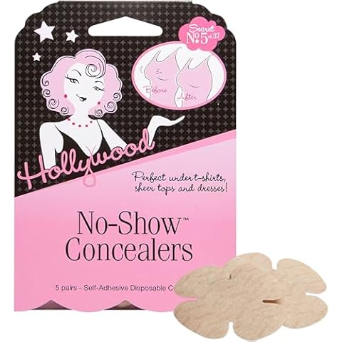 Hollywood Fashion Secrets No-Show Petal Concealers, Lightweight & Disposable Bra Alternative, 10 Pack Cover