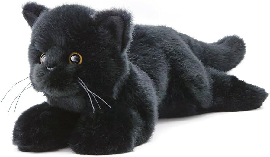 Amazon.co.jp: ニニアンドキノ 寝そべりにゃんこ 黒猫(子猫) 全長約