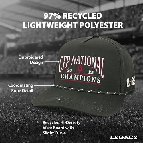 Gorra Legacy NCAA Indiana Hoosiers Ajustable Negra miniatura 3