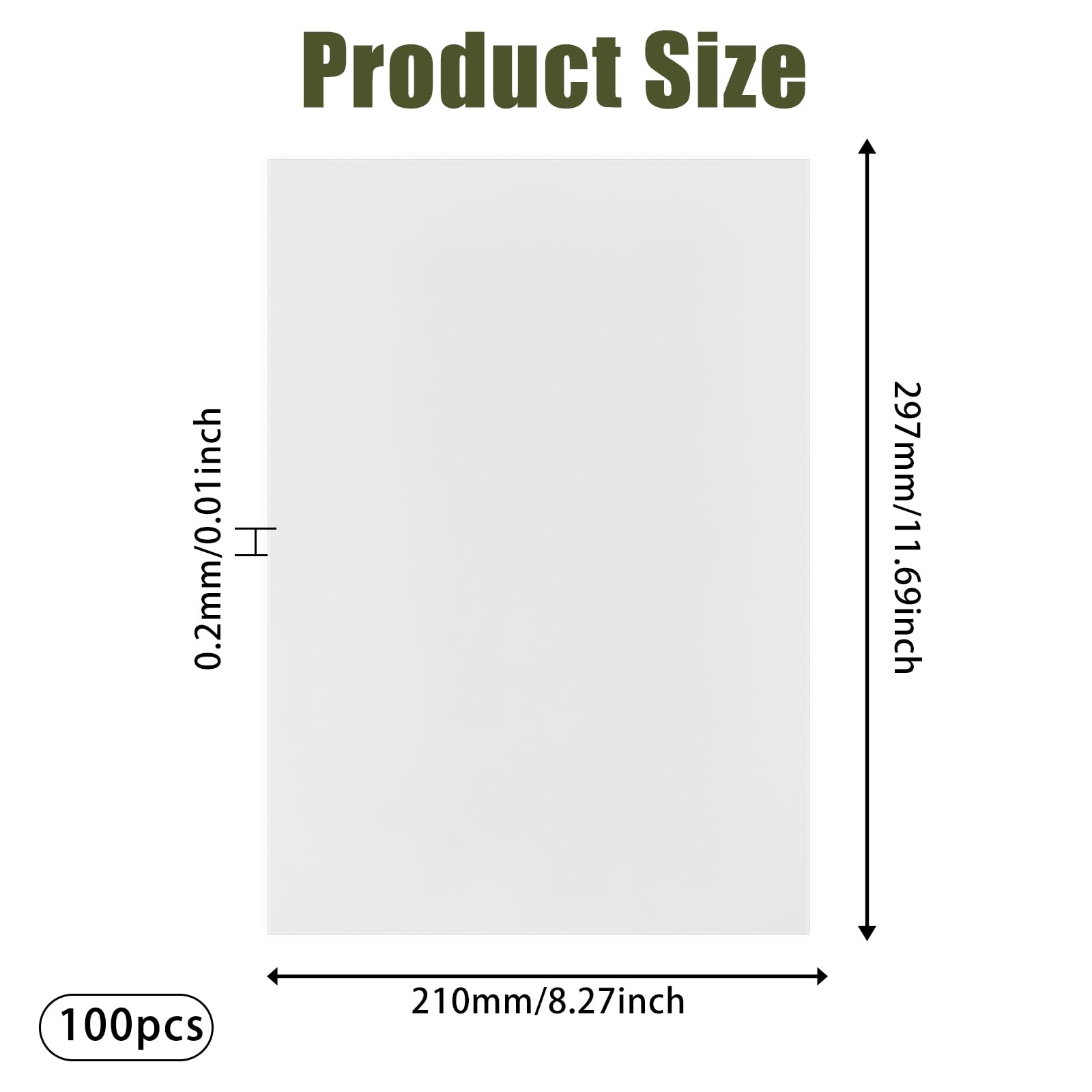 GLOBLELAND Lot de 100 feuilles de papier de sublimation pour imprimantes à jet d'encre - 20 x 22 cm - 120 g/m² - Papier de sublimation pour t-shirts, tasses, projets de bricolage, sacs