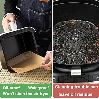 Air Fryer Paper Liner, Air Fryer Liners Einweg, liners backpapier, Backpapier für Heißluftfritteuse, Geeignet für Heißluftfritteusen, Bratpfannen, Backöfen, Mikrowellen – Bild 6