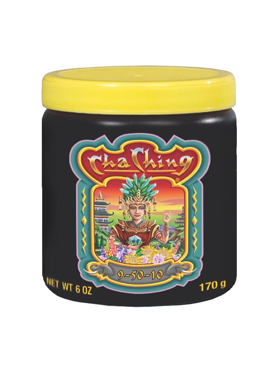 Cha Ching Soluble Fertilizer, Water Soluble High-Phosphorus Fertilizer, Supports Late Harvest Stage - Outdoor Flowers, Fruiting Plants, Containers and Bed Areas, NPK 9-50-10 (6 oz)