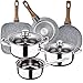 SAN IGNACIO Cassel Batterie de cuisine en acier inoxydable avec set poêles (18/22 cm) et grill 28 x 28 cm SAN IGNACIO Daimiel en aluminium forgé