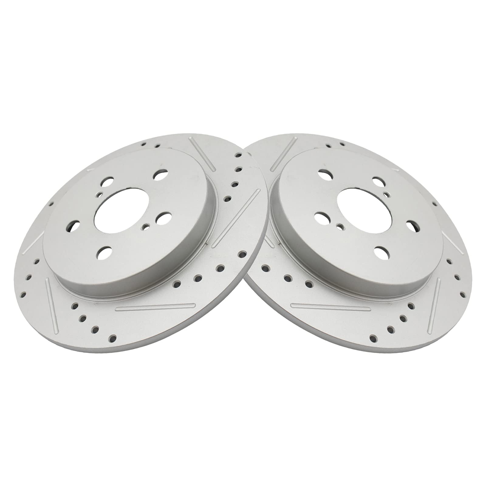 Amazon.com: TRQ Rear Slotted Drilled Brake Rotor Pair Set