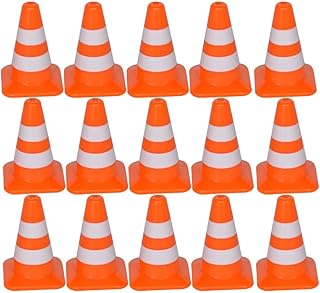 Kisangel Mini Traffic Cones and Road Signs Set for Kids 30 Pcs Educational Traffic Barricade Toys Interactive Construction Play for Early Learning and Parent-Child Activities