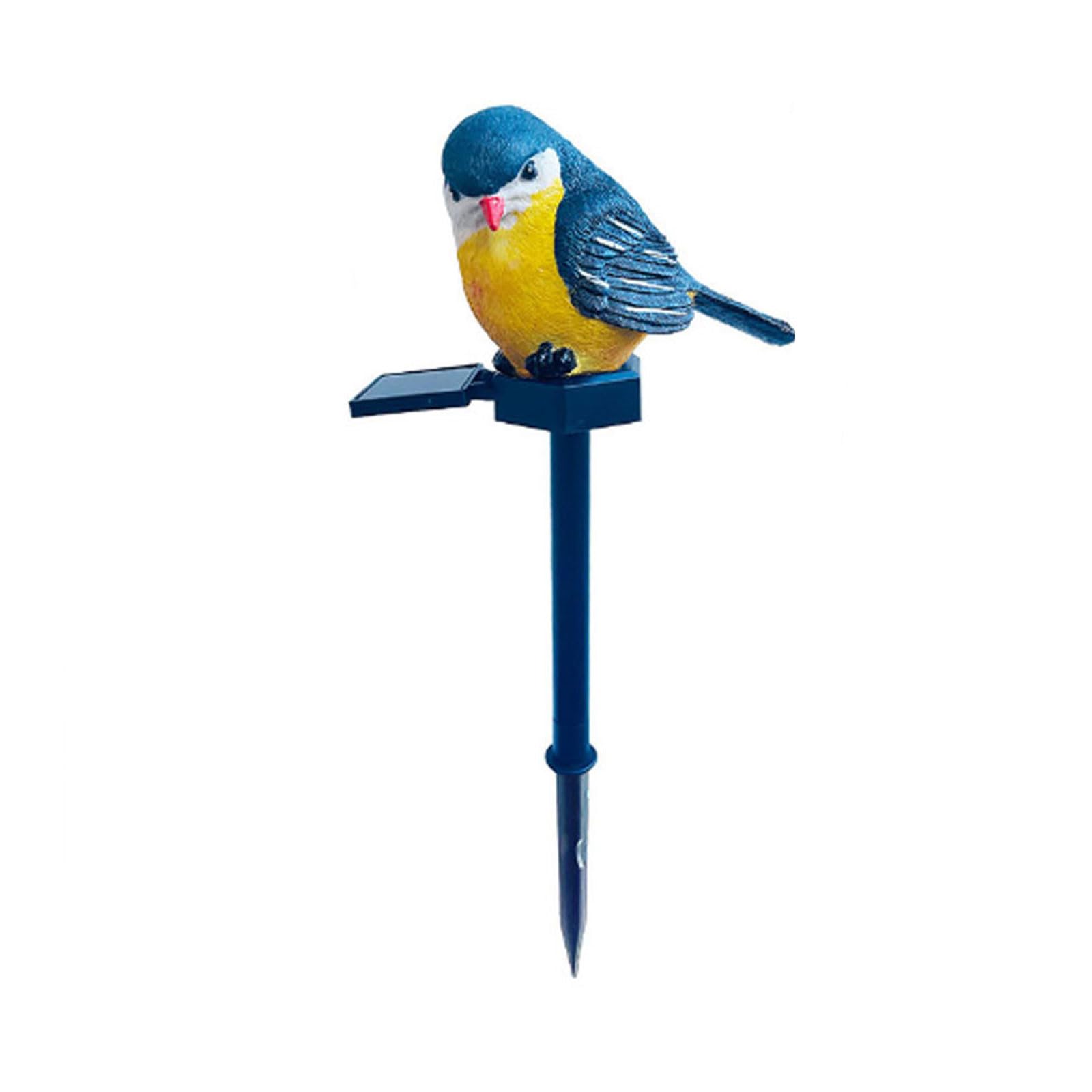 Décoration de jardin avec statue d'oiseau solaire extérieure et lampe LED étanche pour patio