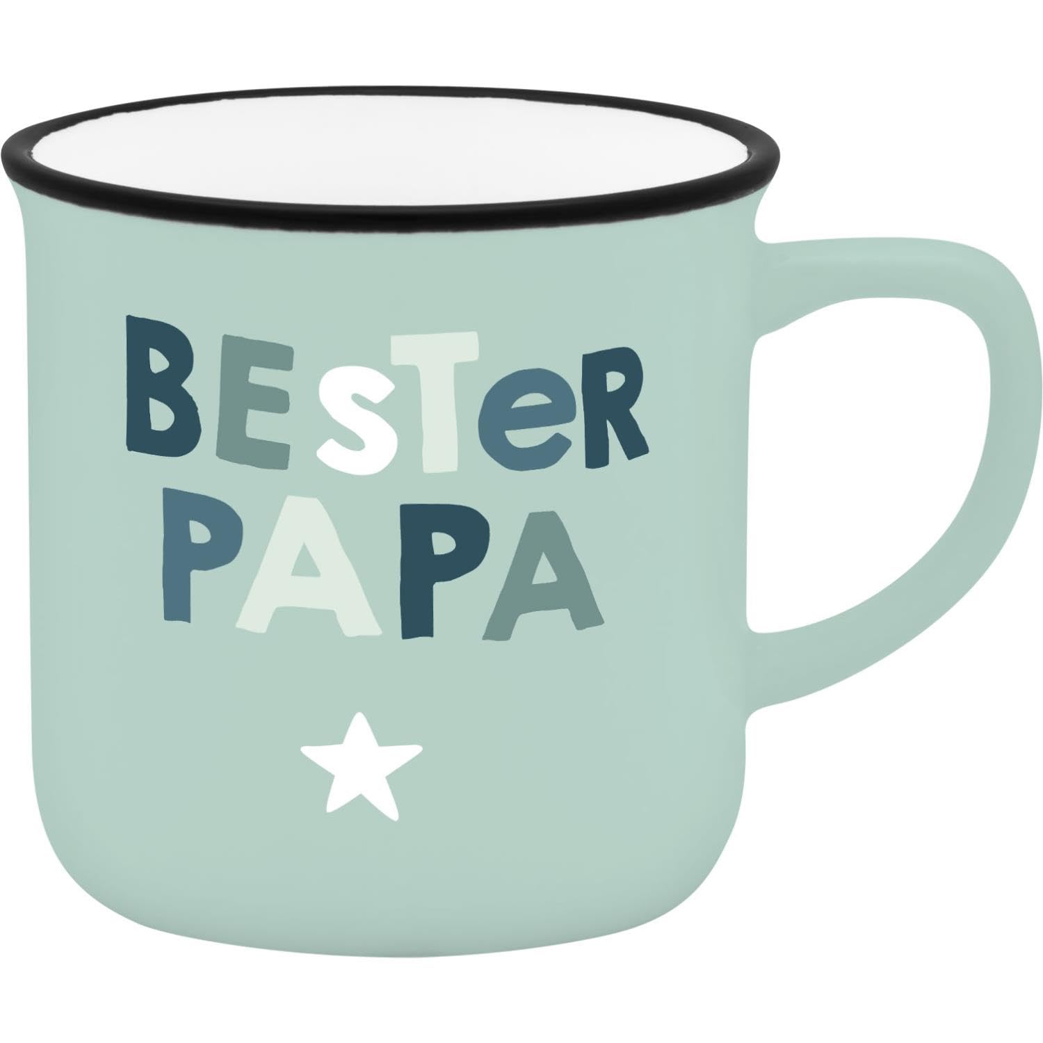 GRUSS & CO Espresso Cup with Dad Motif | Mini Cup Made of Porcelain, 10 cl, Cup with Gift Bandole | Gift Friends, Birthday | 74740