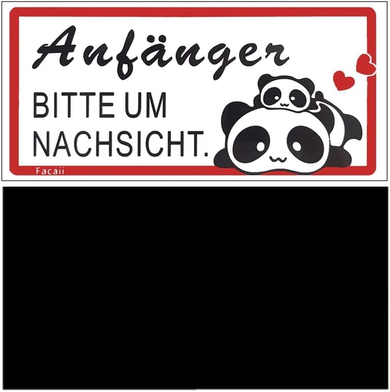 2x Magnetschild „Anfänger“ Fürs Auto – 20x6 Cm, Magnetisch, Für Fahranfänger