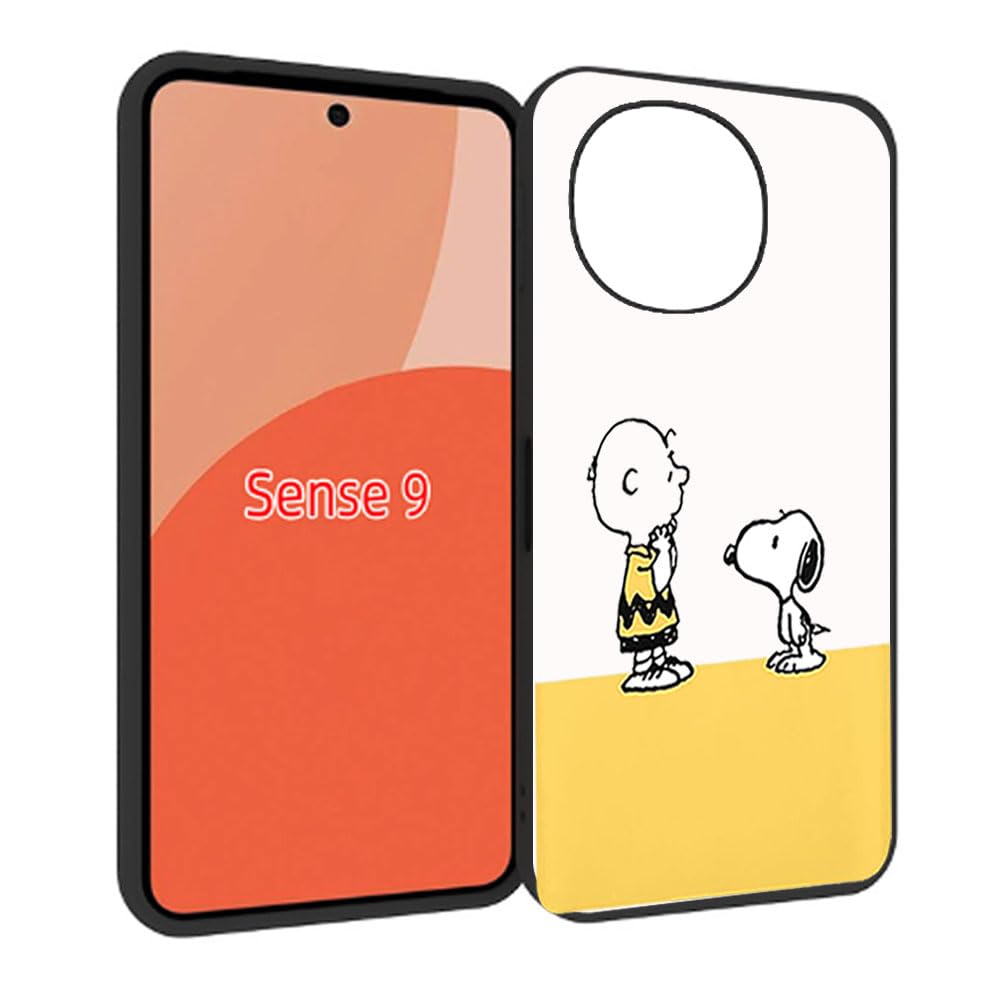 FOR AQUOS sense9 スマホケース耐衝撃TPU背面アイデア黒かわいい柄スマホケースFOR AQUOS sense9 全面保護ケース落下防止（ ひそひそ話）