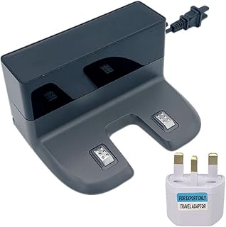 Charge Dock. Compatible for Deebot OZMO T8 AIVI T8+ T9+ N8+ N8 Pro Robotic Vacuum Cleaner, Spare Parts (Color : Dock add UK Adapter)