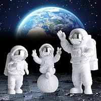 GmwyCzV 3 Stück Astronauten Ornamente,Miniatur PVC Astronautenmodell,Astronauten Figur Spielzeug Modellbausatz für Kinder Und Erwachsene,Dekoration für Zuhause,Büro,Weltraum Thema Party