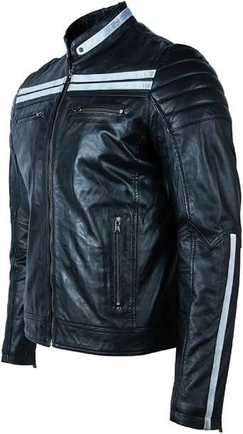 Aviatrix Mens Real Leather Special Retro Fashion Jacket (4W9C)