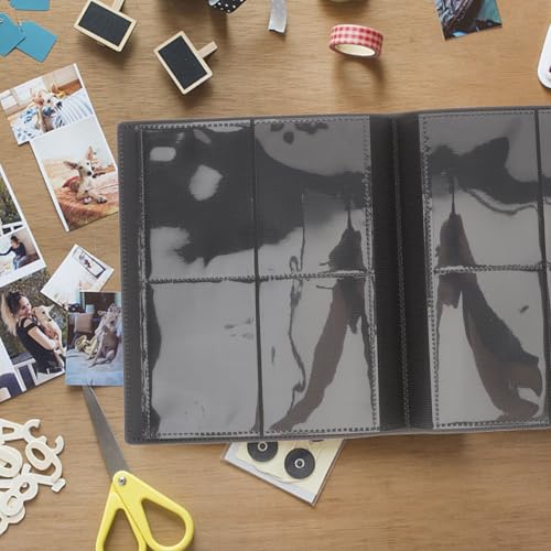 Image of Ciieeo Sports Card Binder Album with Elastic Strap 160 Capacity Card Holder for Collectible Gaming and Sports Cards Storage Portable Black Organizer