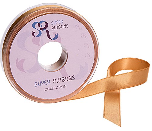 SR SUPER RIBBONS®™- Full Reel 25mm Double Faced Satin Ribbon, 20 Metres on Reel - Bronze, 25mm x 20m - Image 2