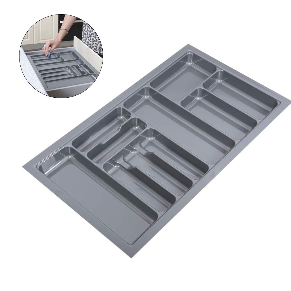 Organizador De Cajón De Cocina De 900mm, Bandejas Para Cubiertos, Organizador De Cajón De Almacenamiento Para Tenedores, Para Cocina, Hogar, También Para Escritorio Y Oficina(Gris)