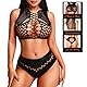 Telooco Netz Desouses für Frauen Sexy Schwarz Unterwäsche Set Netzoberteil Shorts Kleidung Gothic Karneval Festival Outfit Dessous-Sets Bauchfreies Top Netz Sexy Unterwäsche für Frau Damen