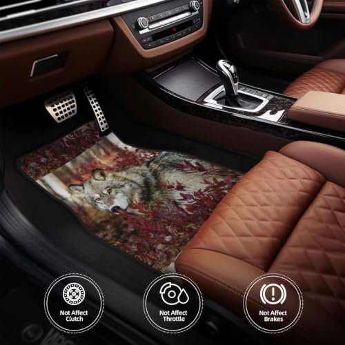Alfombrillas para coche Lobo juego de 4 piezas de neopreno antideslizante 5
