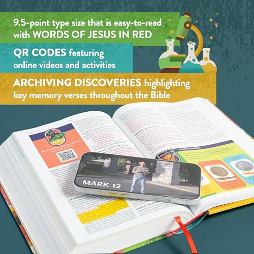 Image of CSB Explorer Bible for Kids, Hardcover, Red Letter, Full-Color Design, Photos, Illustrations, Charts, Videos, Activities, Easy-to-Read Bible Serif Type
