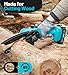 Mini Chainsaw Cordless 6 Inch with 2 Batteries Electric Chainsaws Small Handheld Chain Saws for Trees Branches Trimming, Wood Cutting, Gardening Gift for Men Dad Husband Fathers