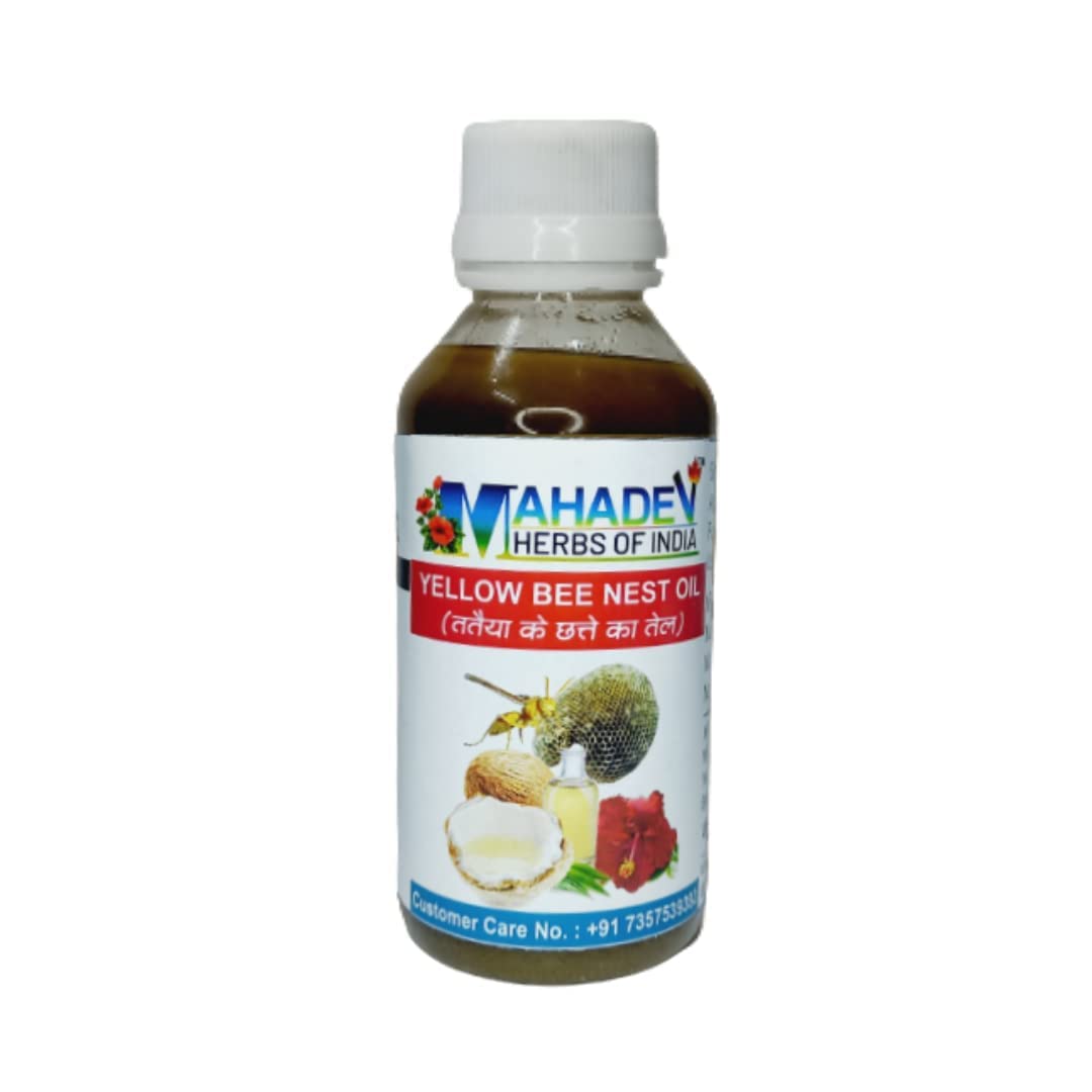 Mahadev Herbs of India® Yellow Bee nest Hair oil 100ml pack of 1 - coconut & Yellow bee nest oil | Bhirad nest oil| Yellow bee nest oil 100ml pack of 1-image-8