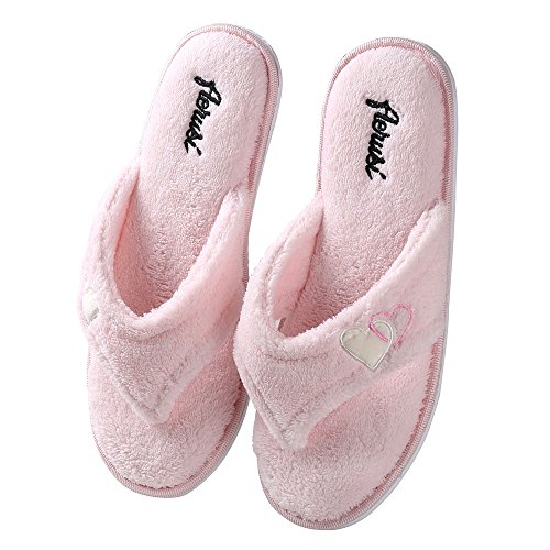 eBigValue Splash Spa Comfort Slippers for Women and Teens – Soft Thong Indoor Flip Flops with Non-Slip Sole and Cozy Fabric2