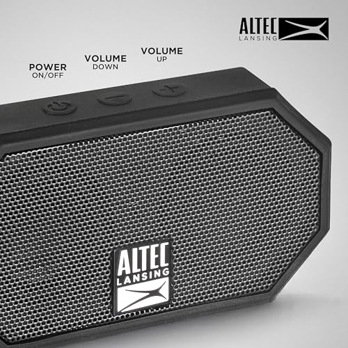Image of Altec Lansing Mini H2O - Waterproof Bluetooth Speaker, IP67 Certified & Floats in Water, Compact & Portable Speaker for Hiking, Camping, Pool, and Beach,Black