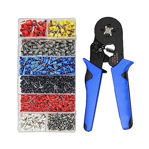 LEVADA PLUS Kit di utensili per crimpatura, pinza crimpatrice con 1200 puntali e terminale (0,08-10 mm²)