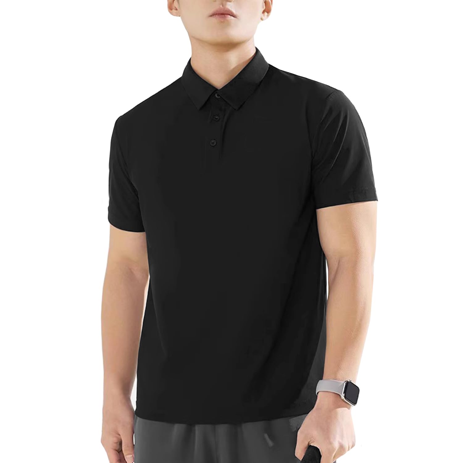 Men's Quick Dry Collared T-Shirts Short Sleeve Polo Shirt Casual Tops of Men Moisture Wicking