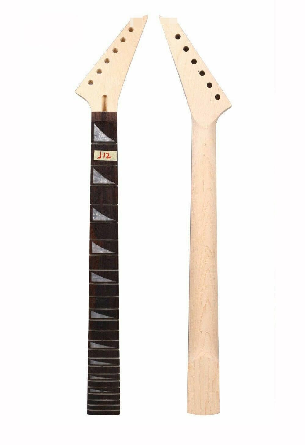 Gitarren-Jackson-Stil, anschraubbarer Ahornhals mit 24 Bünden, 64,8 cm, Palisander-Griffbrett-Hals, eingelegte Gitarrenteile, Ersatz (24 Bünde, 64,8 cm)