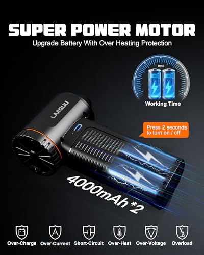 Electric Compressed Air Duster, 130000RPM Adjustable Infinitely Speed Handheld Mini Blower - image 4
