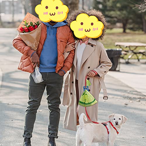 Image of Hands-Free Dog Poop Bag Holder for Basic Dog Leash Used Doggie Poop Bags Carrier for Flat Leash(2 Count,Blue)