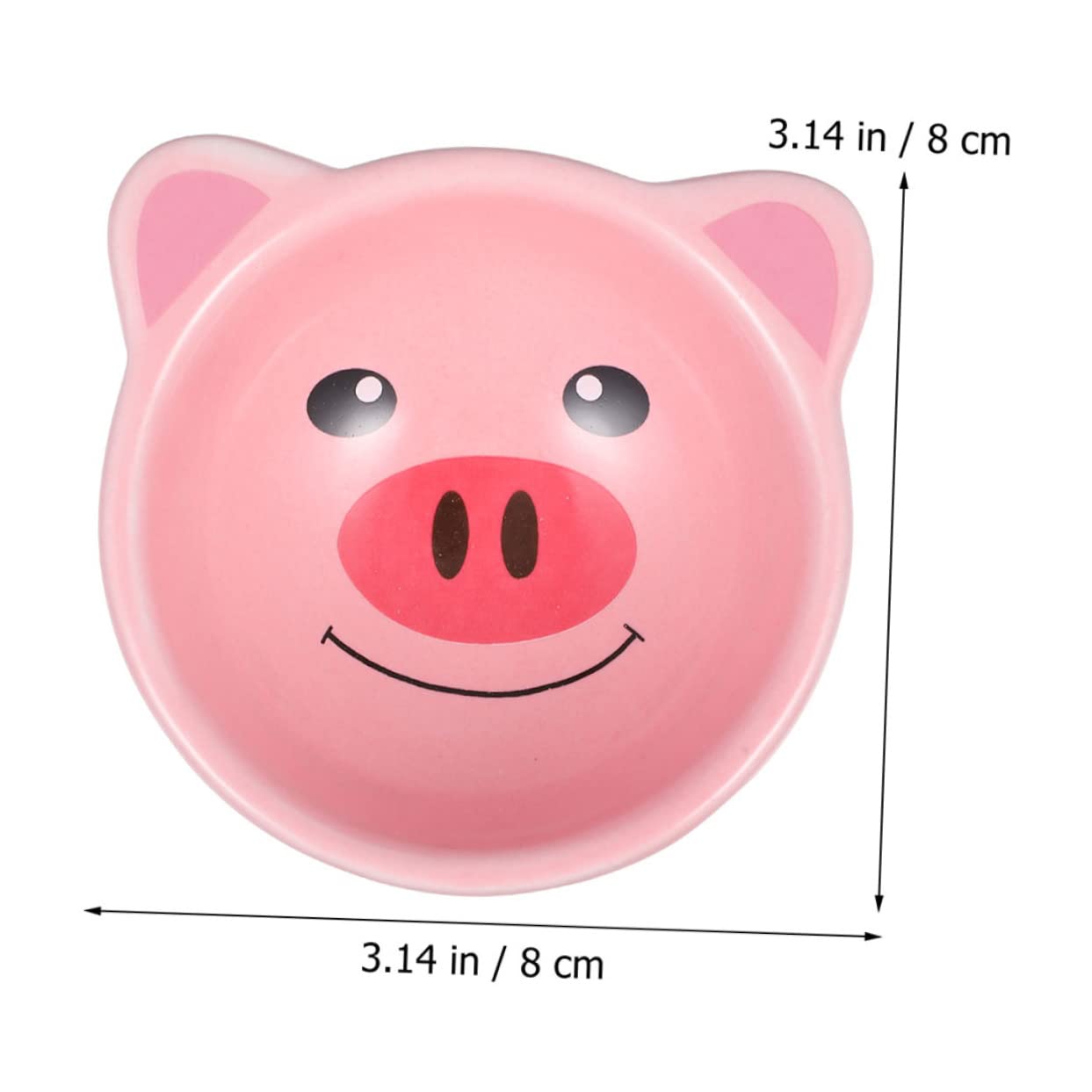 CORHAD 2Pcs Ceramic Pet Bowls Adorable Cartoon Design Easy to Clean Household Feeder for Animals for Hamsters and Guinea Pigs Compact for Space Saving Use