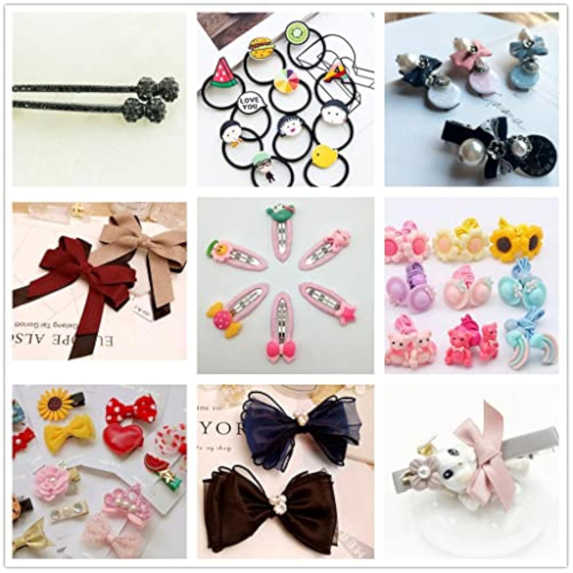 104 Pieces Wholesale Elastic Hair Ties Band Ropes for DIY