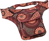 Gürteltasche aus Stoff mit drei Reißverschlusstaschen