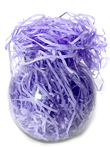 Image of Eco Sarras Confitti Shredded Paper Crinkle Grass Strips for Gift Tray Hamper Packaging, Box Filler, Basket Filler, Christmas Festival Decoration Paper (100 GM, Purple)