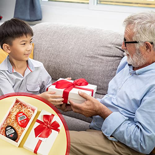 2 Pcs English Language Talking Key Chain Clock Big Voice With Alarm Talking Clock For Blind People Visually Impaired Elderly Low Vision Clocks Talking Alarm Clock Keychain Black Red #TOP6