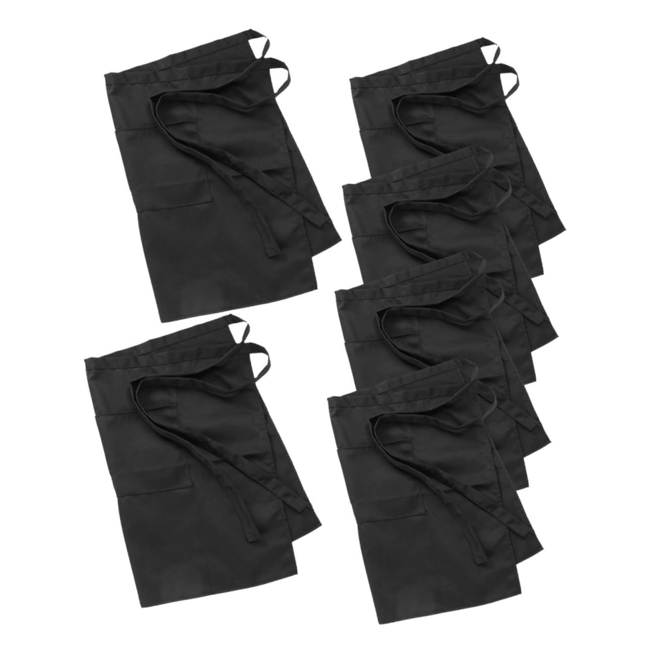 Hemobllo 6 Piezas Delantal de Cintura con Poliéster Resistente Manchas para Cocina Barbacoa y Repostería Unisex para Cocineros y