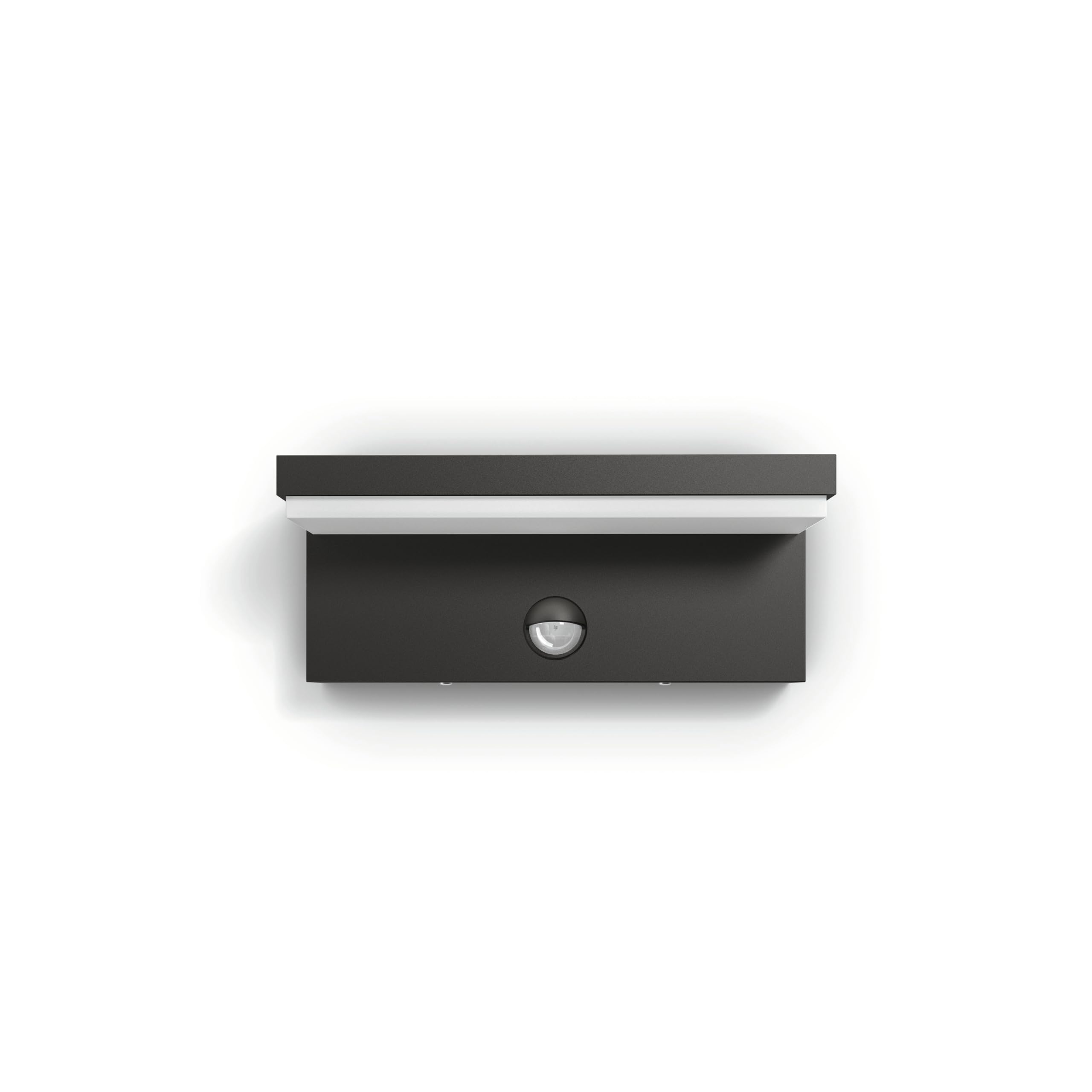 PHILIPS Bustan LED Outdoor Wandleuchte (40 W), wetterfeste Außenleuchte mit Bewegungssensor und warmweißer, dimmbarer LED Beleuchtung, anthrazit