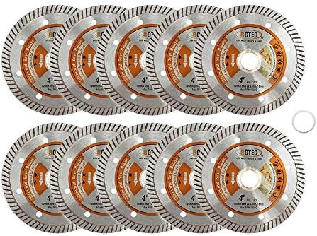 BGTEC Diamond Tile Blade 150mm Super Thin Turbo Rim Concrete Porcelain Saw Blade with 22.23mm Arbor for Cutting Porcelain Tile Ceramic Granite Marble Hard Material Cutting Disc