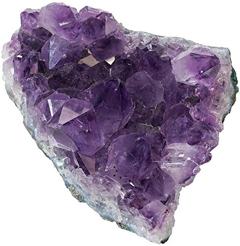 Extra Quality Amethyst Crystal Geode - Purple Raw Amethyst for use in Healing Crystals, Meditation, Home and Chakra Decor (Medium, 500-600 Grams, 1-1.5 LBS)