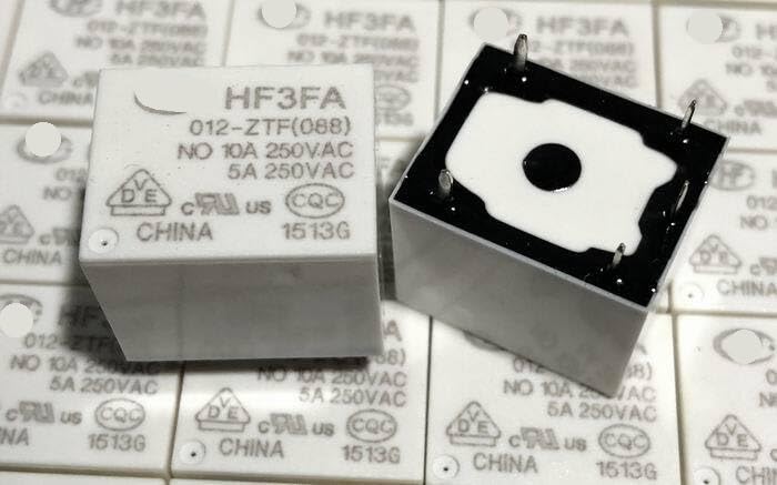 Relais 5 Broches HF3FA 012-ZTF(088) composant T73-1C-10A