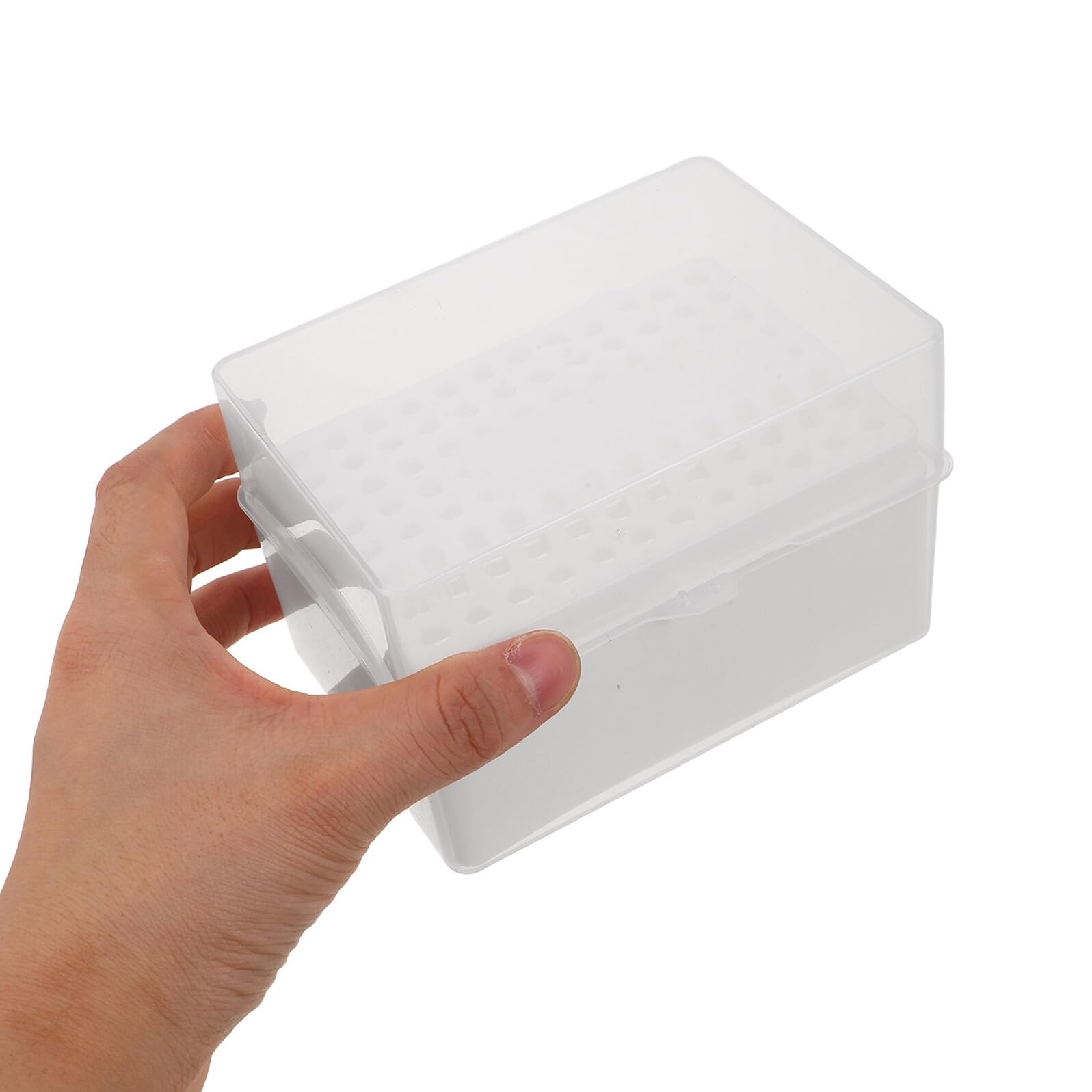 Organizer per Punte di Pipetta in Plastica Bianca, Scatola Compatta per Stoccaggio Efficiente di 5 Pezzi, per Laboratori di Ricerca ed Educativi